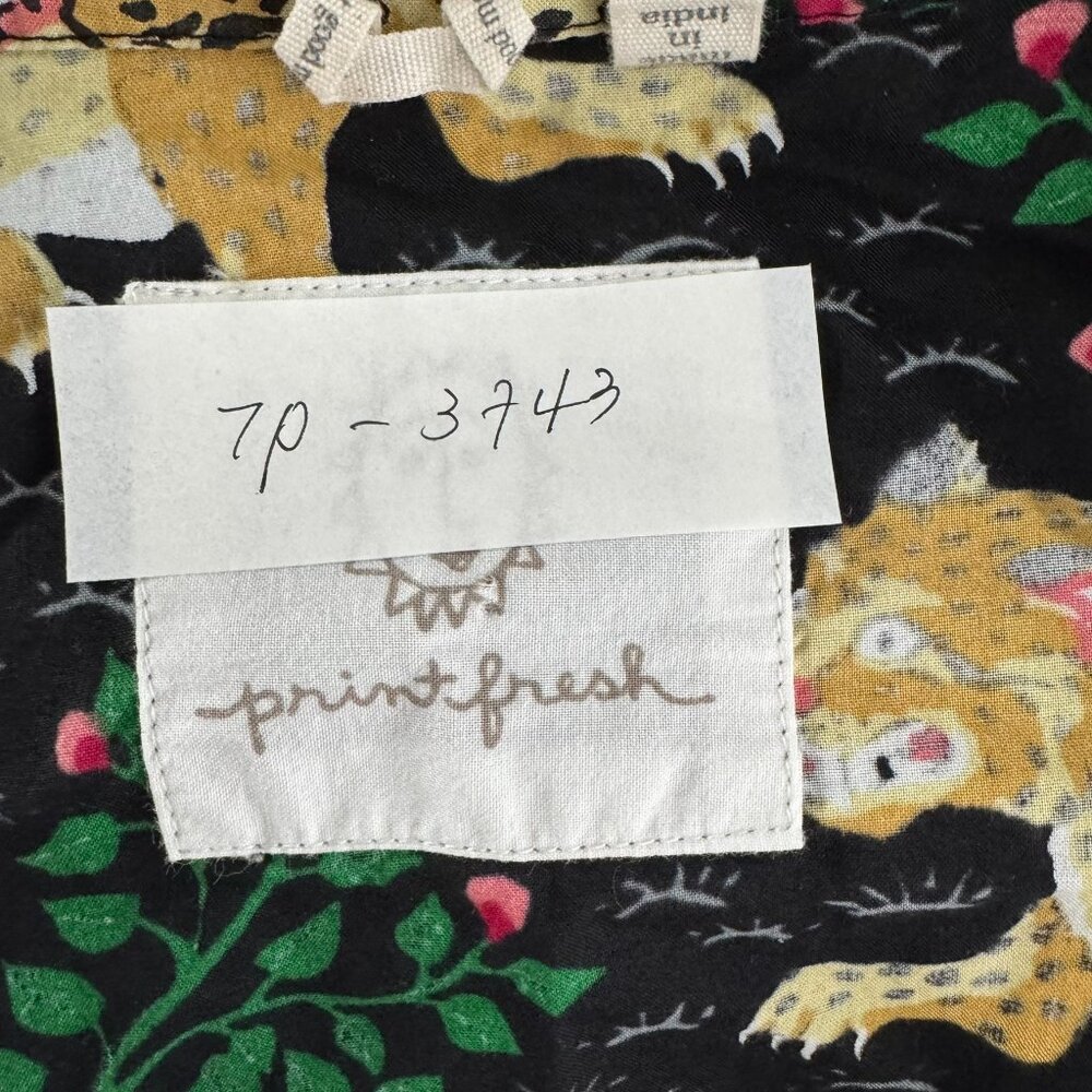 Printfresh Black Green Leopard Print Sleepshirt - Picture 2 of 9